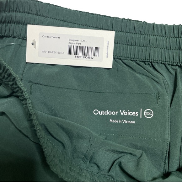 OUTDOOR VOICES Zephyr Crop Pant Evergreen XXXL - Picture 1 of 7